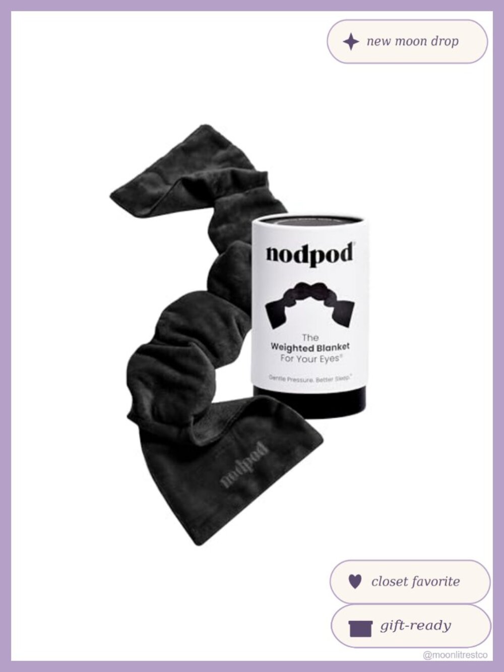 Weighted Sleep Mask Cotton Microfleece Blackout Eye Mask